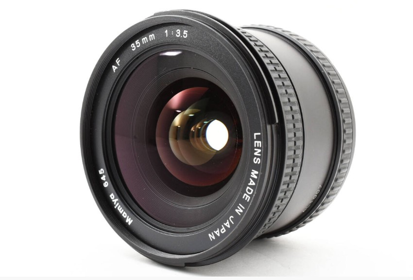 Mamiya 645 AF 35mm f/3.5 Wide Angle Lens w/ Hood & Cap Mint